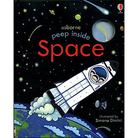 Hình ảnh Sách tương tác tiếng Anh - Usborne Peep Inside Space