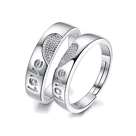 Nhẫn cặp, nhẫn đôi mạ bạc cao cấp tình yêu vĩnh cửu MK239 ( Free size )