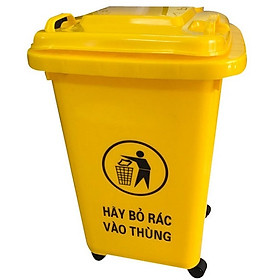 Thùng rác nhựa HDPE 60 lít - 04 bánh xe