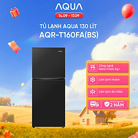[DAILY] Tủ lạnh AQUA 130L ngăn đá trên AQR-T160FA(BS) - Freeship toàn quốc - Hàng chính hãng