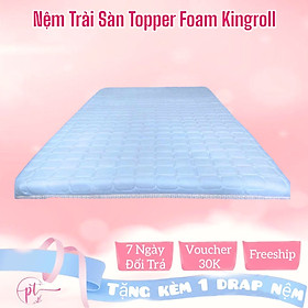 Nệm Topper nệm Foam Kingroll cao cấp dày 5cm đủ kích thước có thun ràng - Đàn hồi nâng đỡ và êm ái