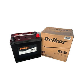 Ắc Quy Delkor EFB Q85 95D23L 12V-65Ah (Kiểu cực D23L - CCA 620A)
