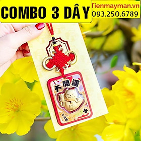 Sét 3 Bao Lì Xì Dây Treo Mèo Thần Tài Mạ Vàng, Đại Cát Đại Lợi, Quà Tặng VIP Tết, Tiền lì xì tết 2023 , NELI