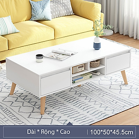 Bàn trà, bàn sofa, cafe phong cách Bắc Âu hiện đại chân gỗ tự nhiên