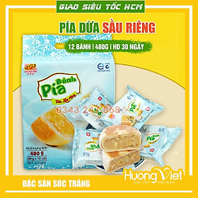 Bánh pía Dừa Sầu Riêng chay Tân Huê Viên mini gói 12 cái túi 500g