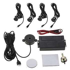 Car Auto 4-Sensor Parking Radar Kit Car Reverse Backup Radar System Car Reverse Parking Radar System