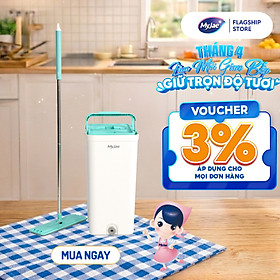 Bộ lau nhà MyJae thông minh Maxi 380 sợi Fiber lau sạch nhanh khô 125cm