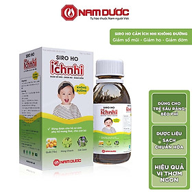 Siro ho cảm Ích Nhi chai 90ml không đường hỗ trợ giải cảm, giảm ho, sổ mũi