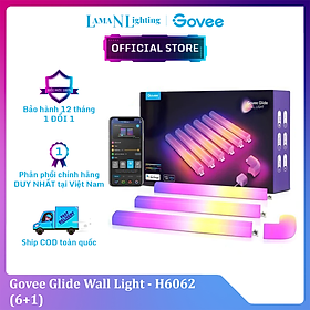 Thanh Đèn LED lắp ghép Govee Glide Wall Light H6062 (6+1) | 42+ Hiệu ứng ánh sáng động RGBIC 16 triệu màu, cảm biến nhạc