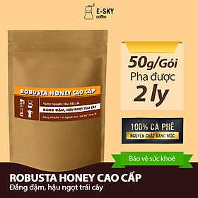 Mẫu Thử Cà Phê Rang Xay Nguyên Chất E-SKY Coffee Cafe Pha Phin 50gr