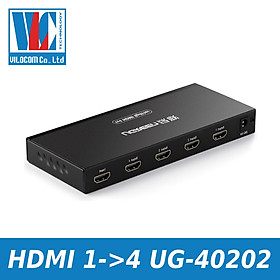Bộ chia cổng HDMI 1 ra 4 Hỗ trợ full HD, 4K*2K@30Hz Ugreen 40202 Cao cấp - Hàng Chính Hãng