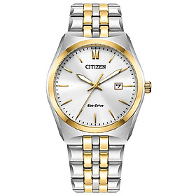 Đồng Hồ Nam Citizen Dây Kim Loại Máy Eco-Drive BM7334-58B - Mặt Trắng