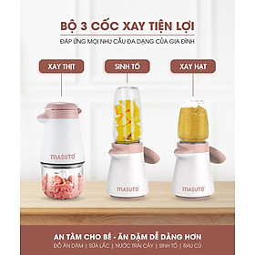 Mua Máy xay ăn dặm đa năng cho bé Sothing Masuto Baby MS-baby23   3 cối  xay thịt xay cá  xay tôm- Hàng chính hãng