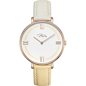 Đồng hồ đeo tay Nữ hiệu JONAS & VERUS X01856-Q3.PPWDWY, Máy Pin (Quartz), Kính sapphire chống trầy xước, Dây Da Italy