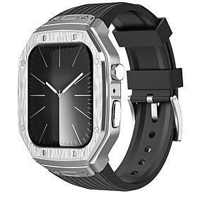 Mua Ốp Case tích hợp dây đeo Vỏ Kim Loại bảo vệ cho Apple Watch Series 4/5/6/SE/7/8/9/SE2 Size 44mm/45mm - Hàng Nhập Khẩu