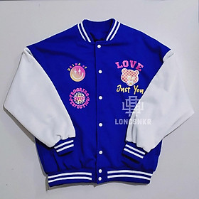 _ Áo khoác Varsity Nothing On họa tiết Longsnkr chất nỉ giữ nhiệt và thoáng - Bomber /Vars