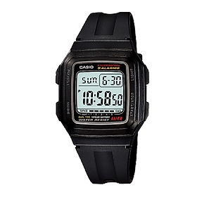 Đồng hồ unisex Chính Hãng Casio F-201WA-1ADF Dây Nhựa