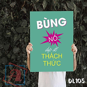 Tranh động lực trang trí văn phòng làm việc - Bùng nổ đạp đổ thách thức - DL105