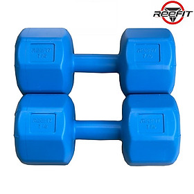Bộ 2 vỏ tạ tay nhựa bát giác 7kg REEFIT (2 vỏ 7kg, tổng 14kg)