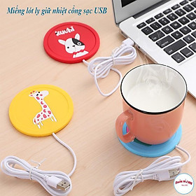 Mua COMBO 10 Đế Hâm Nóng Đồ Uống Cổng Sạc USB Họa Tiết Hoạt Hình 00903