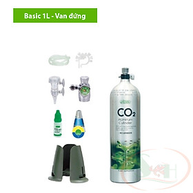 Bộ kit Ista Co2 Cylinder Set 1L combo test dây sủi co2 bể thủy sinh mini nano