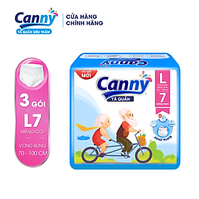 Combo 3 Tã Quần Người Lớn Canny Siêu Thấm M8/L7 miếng