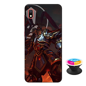 Ốp lưng nhựa dẻo dành cho Samsung A10 in hình Lữ Bố kỵ sĩ âm phủ - Tặng Popsocket in logo iCase - Hàng Chính Hãng