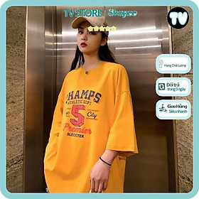 Áo Phông Unisex TVSTORE Áo thun tay lỡ form rộng unisex - phông nam nữ oversize - T shirt champs 5