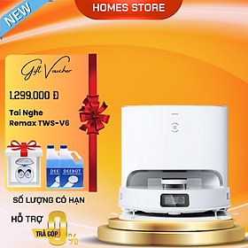 Mua Robot Hút Bụi Lau Nhà Ecovacs T10 Plus - Bản Quốc Tế Tự Động Hút Rác Kết Nối App Làm Mát Không Khí Khử Mùi Có Trợ Lý Ảo YIKO  Công nghệ OMO 3.0 Lực Hút 3000 Pa Phù Hợp Diện Tích 200m2 Công Suất 50W - Hàng Chính Hãng