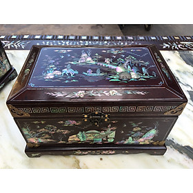 Mua Tráp gụ hình chữ nhật khảm đẹp 30x20cm