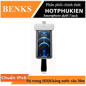 Mua Túi chống nước cao cấp cho điện thoại 7 inch trở xuống chuẩn chống nước IPx8 hiệu Benks Waterproof Phone Pouch không ảnh hưởng chất lượng ảnh chụp quay video - hàng nhập khẩu