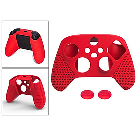 Silicone Case Cover Skin Joystick Grip For   Series S X Controller  Red