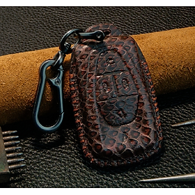 Bao Da Chìa Khóa Ô Tô Handmade Vinfast E34 VF9 Da Rắn - hàng chính hãng