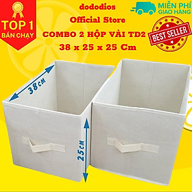 Mua Combo 2 hộp vải đựng đồ quần áo đa năng dododios chất liệu vải không dệt thân thiện môi trường