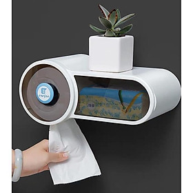 hộp đựng giấy vệ sinh thông minh dính hít nam trâm chịu lực cao cấp OENON GDTH