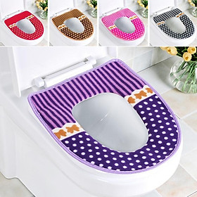 Mua Lót bồn cầu nỉ bông siêu ấm tiện lợi đa năng  Miếng lót bồn cầu nỉ bông mềm mịn chống lạnh cao cấp - Giao màu n