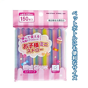 Set 150 chiếc ống hút Mini Straw 13cm an toàn cho bé và gia đình bạn - nội địa Nhật Bản