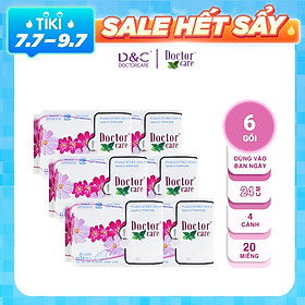 Băng vệ sinh thảo dược Doctor Care ban ngày 24cm Combo 6 gói