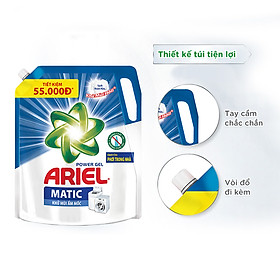 Combo 2 Nước Giặt Ariel Matic Khử Mùi Ẩm Mốc (3.25Kg/ Túi)