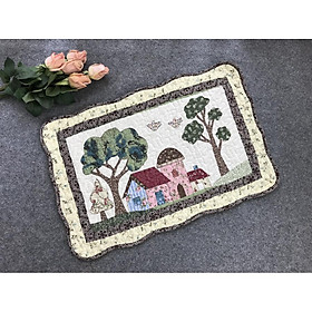 Mua Thảm chùi chân - cây và nhà - viền nâu - TCC093