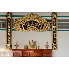 Mua Hoành phi câu đối  Bộ cuốn thư đại tự câu đối bằng đồng nguyên chất
