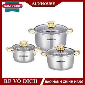 Mua Bộ nồi inox 5 đáy SUNHOUSE SH781 hàng chính hãng