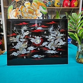 Tranh sơn mài cao cấp khảm cừ 30x40