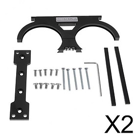 2x1 x 60MM Computer Water Cooling System Cylinder Water Tank Bracket Black