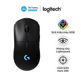 Mua Chuột có dây RGB Logitech Pro Hero - 6 nút lập trình  cảm biến 25K  5 cấu hình bộ nhớ tích hợp - Hàng chính hãng