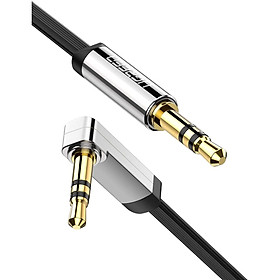 Mua Cáp 90 độ bẻ góc phải 3.5mm 2 đầu đực mạ vàng 24k màu đen siêu mởng 1M  Ugreen 119AT60288AV Hàng chính hãng