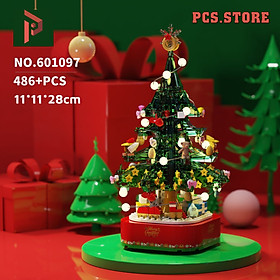 Đồ Chơi Lắp Ráp Mô Hình Hộp Nhạc Cây Thông Noel Xanh - PCS STORE