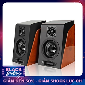 Loa vi tính 2.0 giả gỗ S950 – âm thanh hifi, công suất 6W - Hàng nhập khẩu