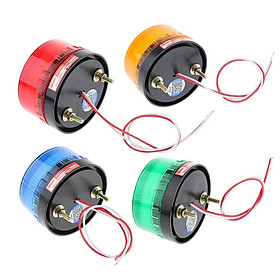 4 Pieces 24V Always On Warning Light Round Signal Beacon Lamp Red Yellow Green Blue