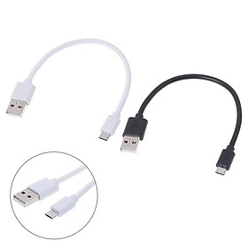 Đen Trắng Ngắn 20cm Mini Micro USB Cho Iphone Cáp Sạc Nhanh Cáp Dữ Liệu Dây Sạc